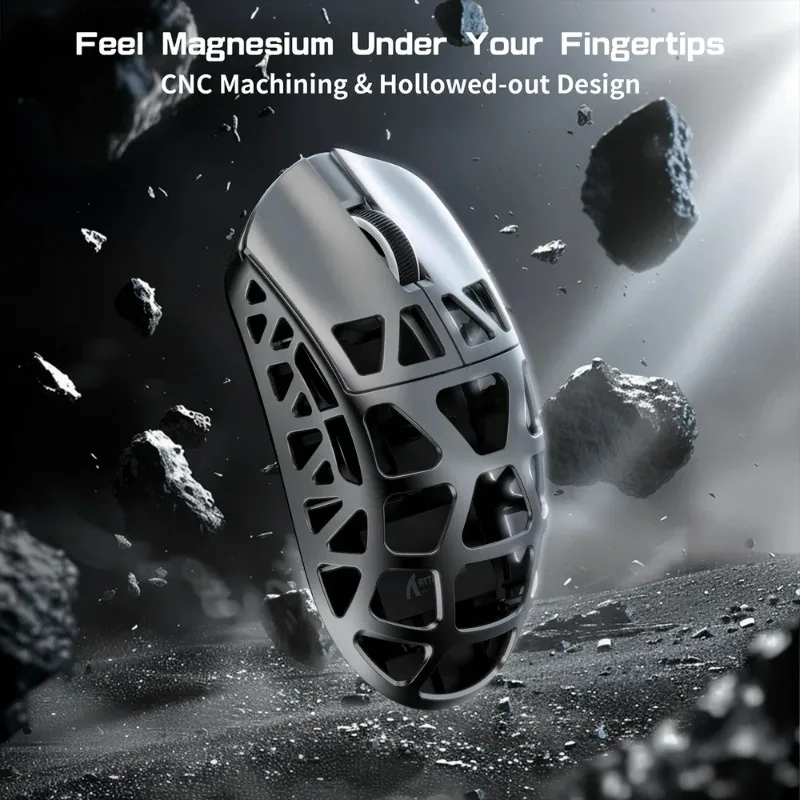 ATTACK SHARK R3 Wireless Gaming Mouse Magnesium Alloy 46G Ultra Light PAW3395 26000 DPI 8K Polling Tri Mode for PC Laptop Gamer
