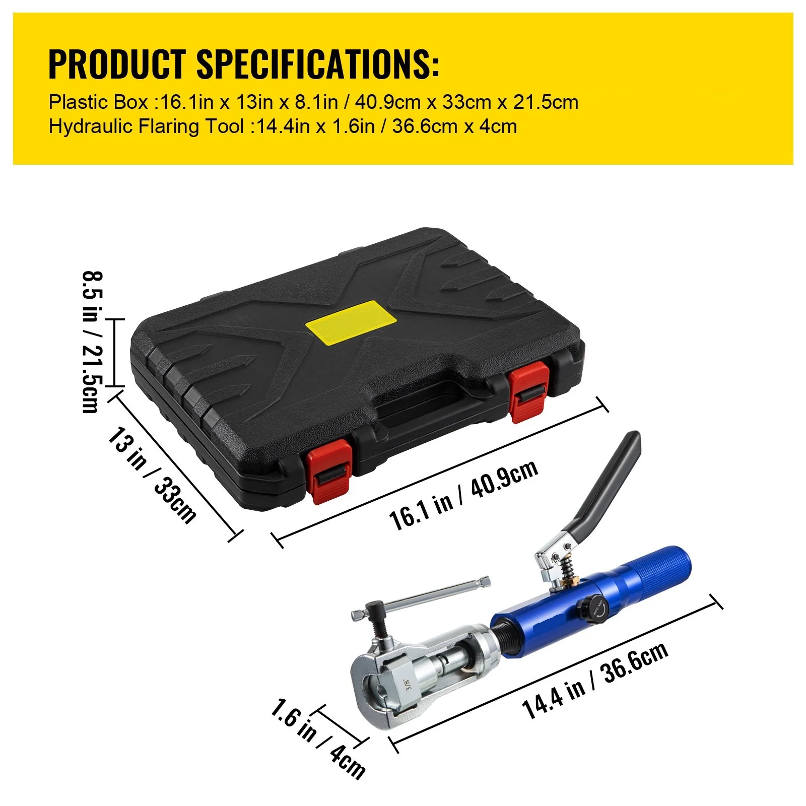 32 PCS Tube Flaring Tools for Copper Lines , Hydraulic Flaring Tool Kit, 45° Double Flaring Tool, Brake Repair Brake Flaring