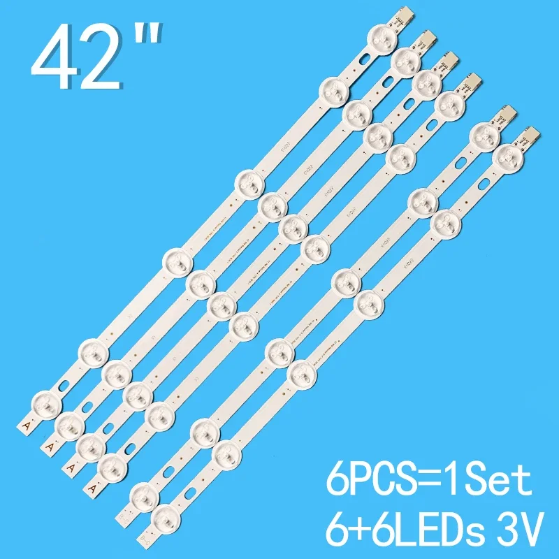 375MM 6PCS POUR VES420UNDL-3D-N0 42 VNB Réduit A /B-C TYPE REV0.1 B-C-TYPE REV0.1 8LED 3V 374MM 100% NOUVEAU