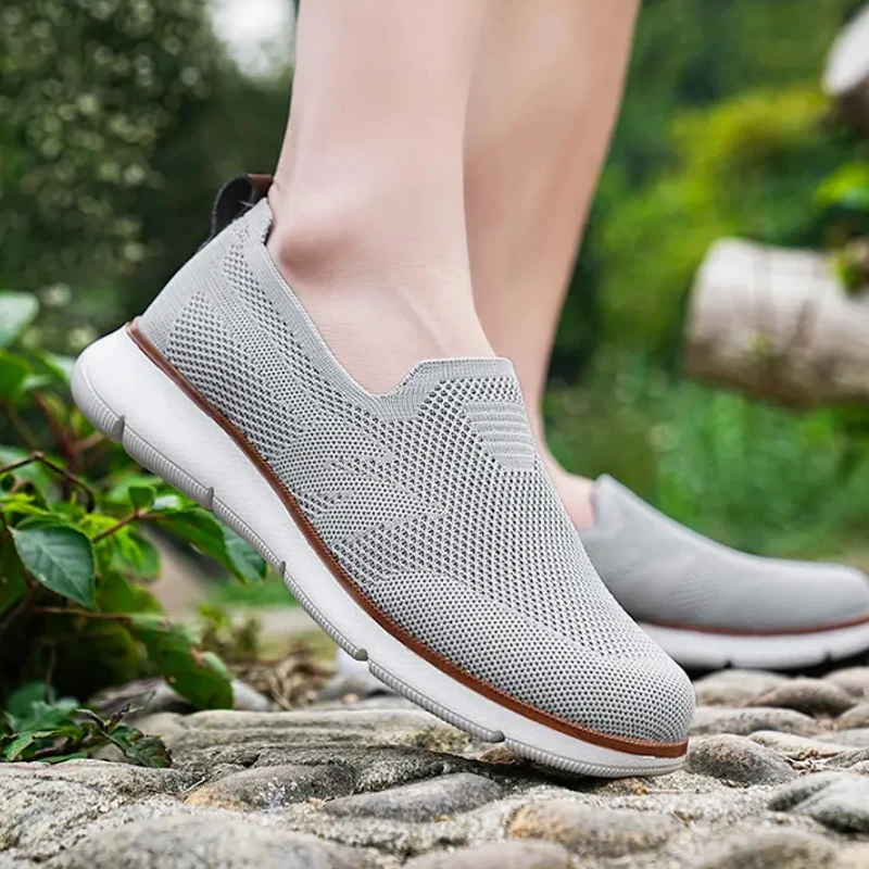 Men Large Size Sneakers Lightweight Round Toe Vulcanised Shoes Round Toe Thick Bottom Slip on Loafers Zapatillas De Deporte image 5