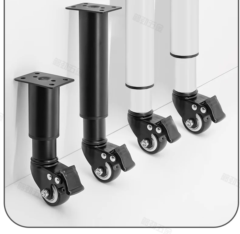 

Universal wheel moving table legs with pulley brake can be lifted and lowered