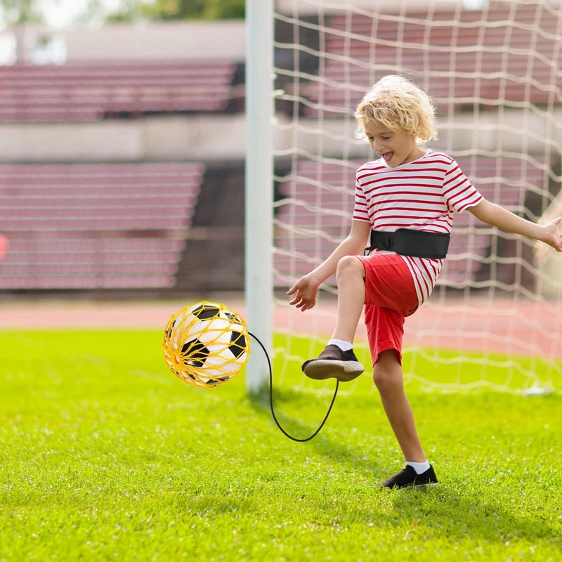 Calcio regolabile Kick Trainer adulti bambini pallone da calcio attrezzatura da allenamento Trainer Solo pratica cintura elastica assistenza sportiva