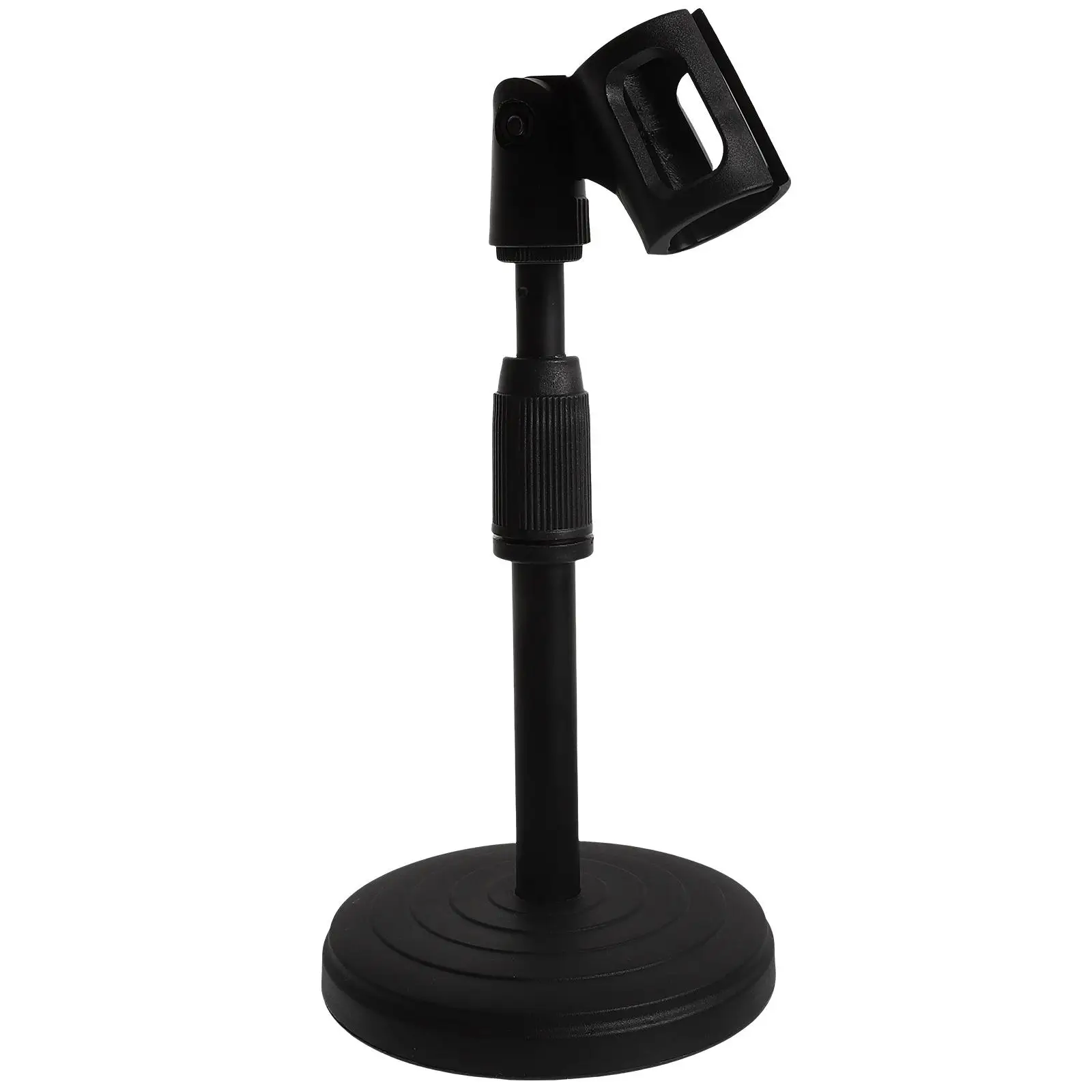 

Mic Stand for Various Microphones Table Desk Clip Conference Desktop Plastic with Adjustable Direction