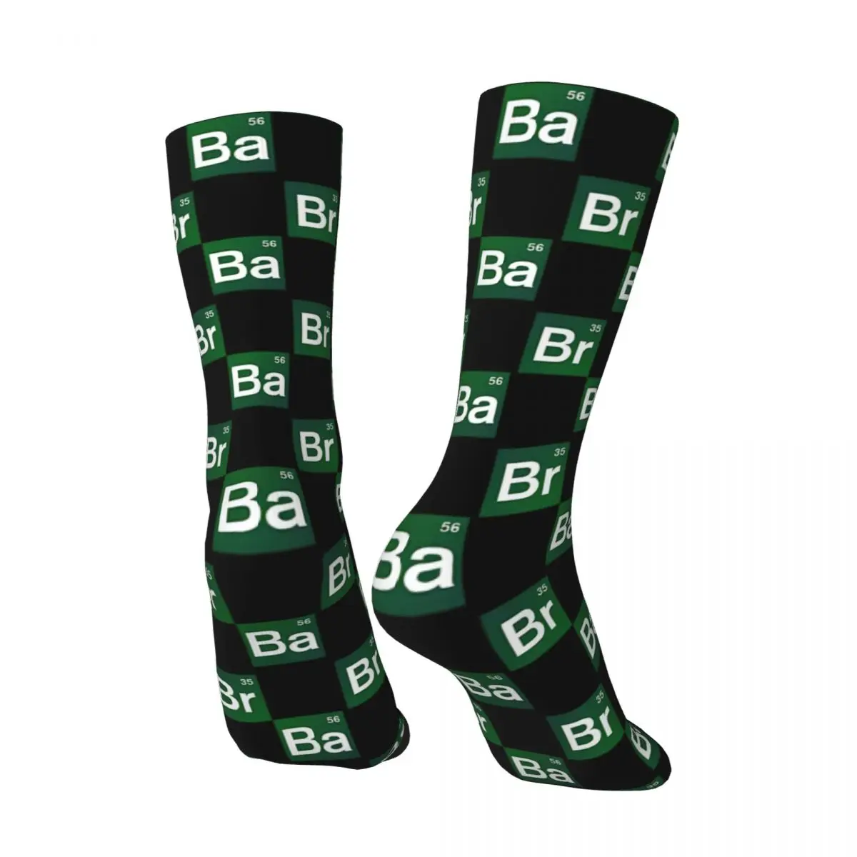 Breaking Bad Elements Mens Crew Socks Unisex Breathable Cute Funny 3D Printing Dress Socks Spring Summer Autumn Winter