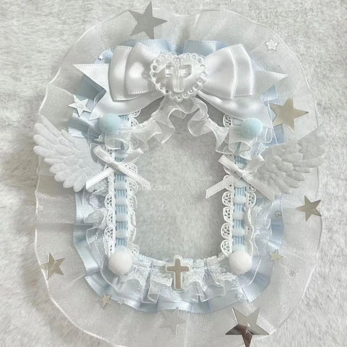 حامل بطاقة بوكر دانتيل ، حافظة فوتوغرافية ، أنيمي Lolita Sweet Toploader ، زخرفة Itabag ، عرض بطاقة الهوية ، منتج نهائي يدوي الصنع ، ديي #3