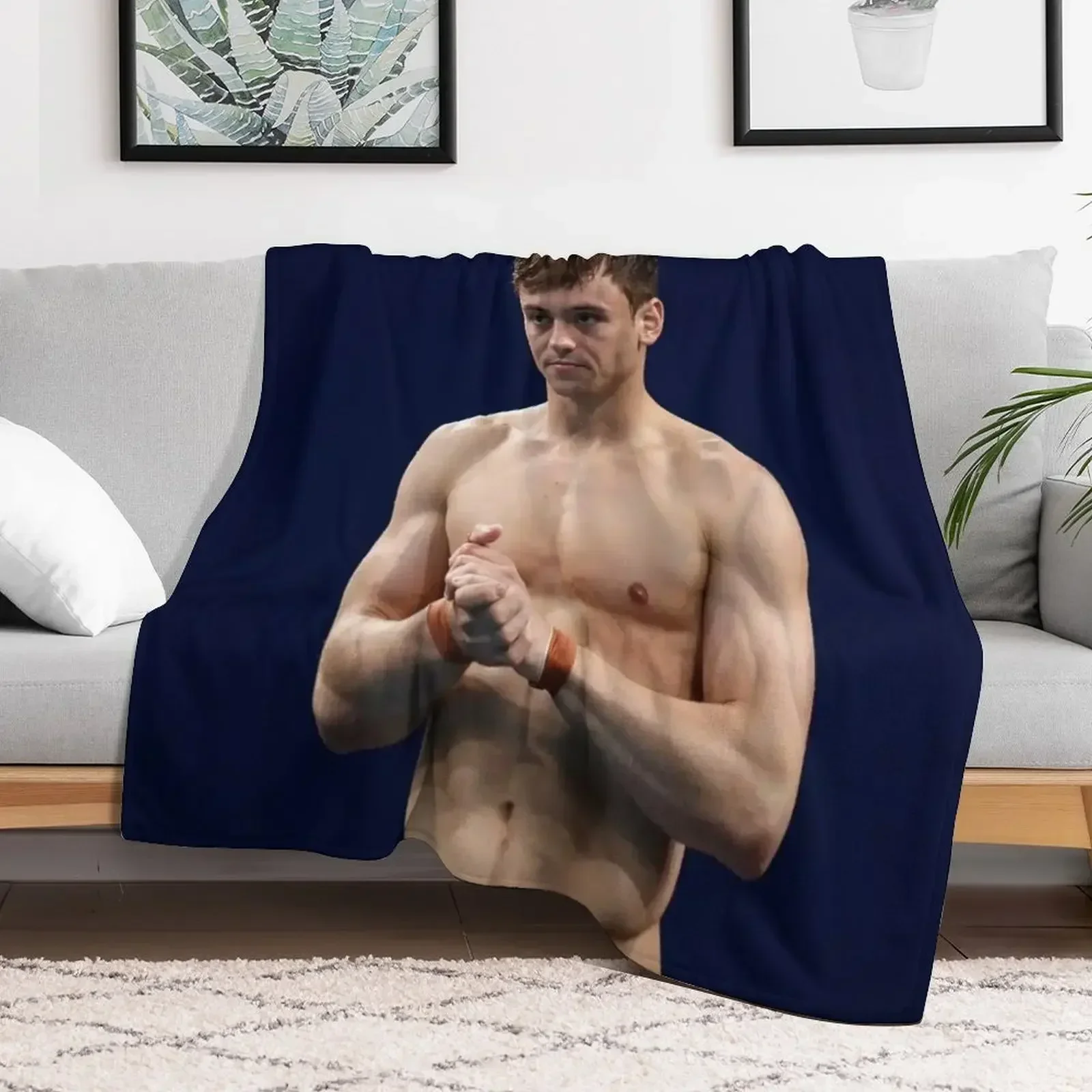 

tom daley Throw Blanket Plaid Luxury Designer Blankets for sofa Giant Sofa Tourist Comforter Blankets