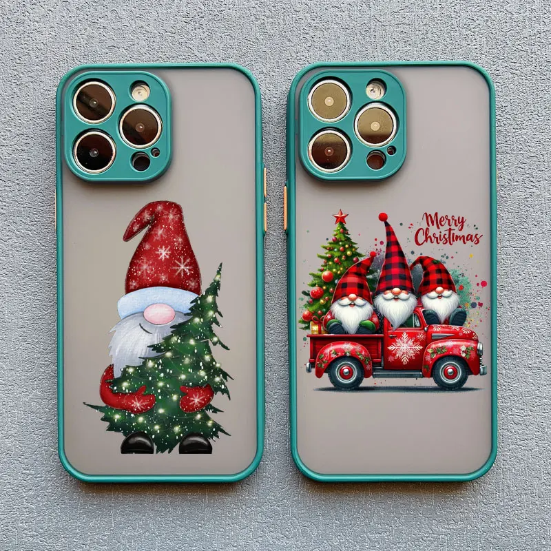Capa de Telefone de Papai Noel para iPhone, Árvore de Feliz Natal, Capas Traseiras à Prova de Choque, Cenário, Compatível com iPhone 15, 14, 13, 12, 11 Pro Max, Mini, XS, XR, X, 8 Mais