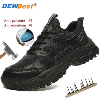 נעלי הגנה קלות ונושמות חדשות עם תכונות למניעת שבירה ונגד חורים, נעלי עבודה בטיחותיות עם סוליית EVA רכה