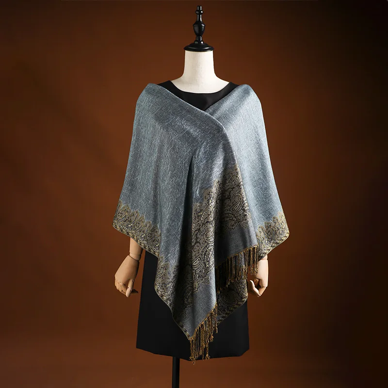 2024 luxus Marke Winter Paisley Schal Dame Kopftuch Wrap Warme Herbst Schals Design Druck Weiblich Foulard Baumwolle Stolen Schal – Detail 10