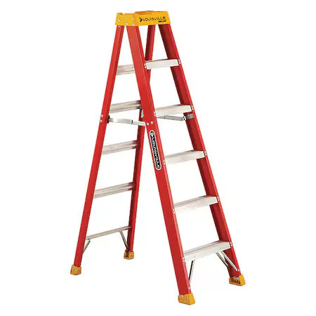 

L-3016-06 6 Ft Fiberglass Stepladder, 300 Lb Capacity