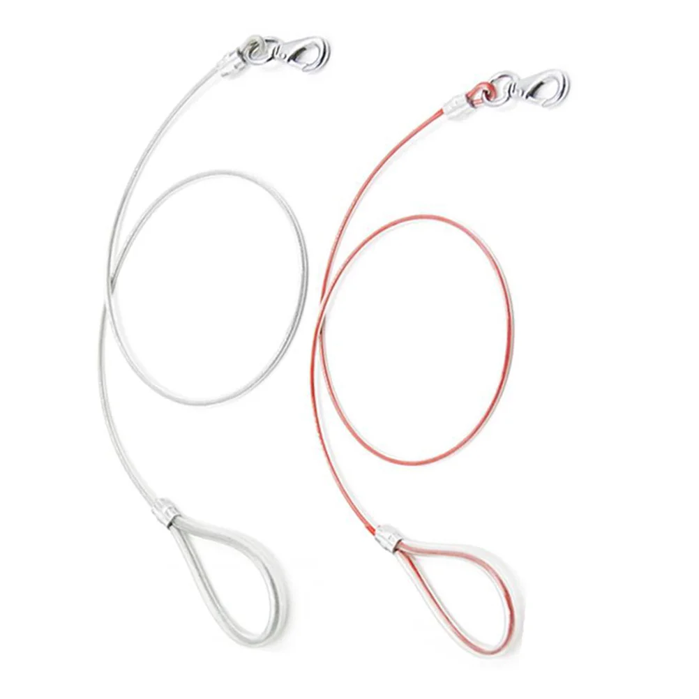 

Dog Control Leash Red Heavy Duty Steel Wire Traction Rope with Rubber Grip for Pet Grooming and Standing Support