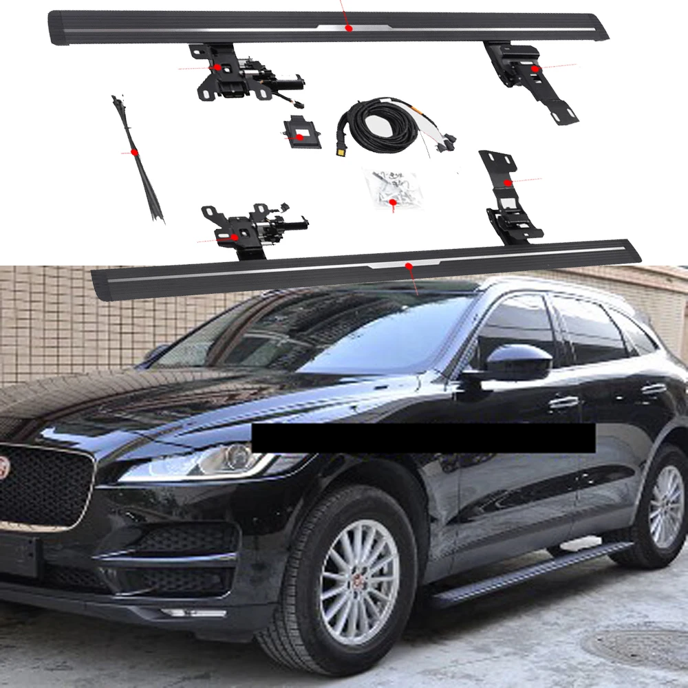 

Electric Side Step Deployed Running Board Fits for Jaguar F-PACE 2016-2024 Power Retractable Side Bar