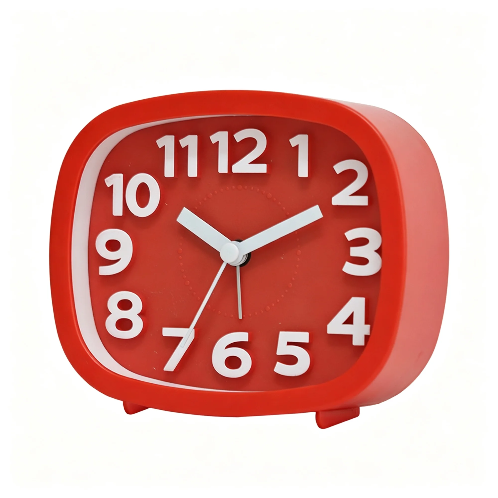 For battery Powered Silent Alarm Clock with Extra Large Raised 3D Numbers and Reliable Quartz Movement Mechanism