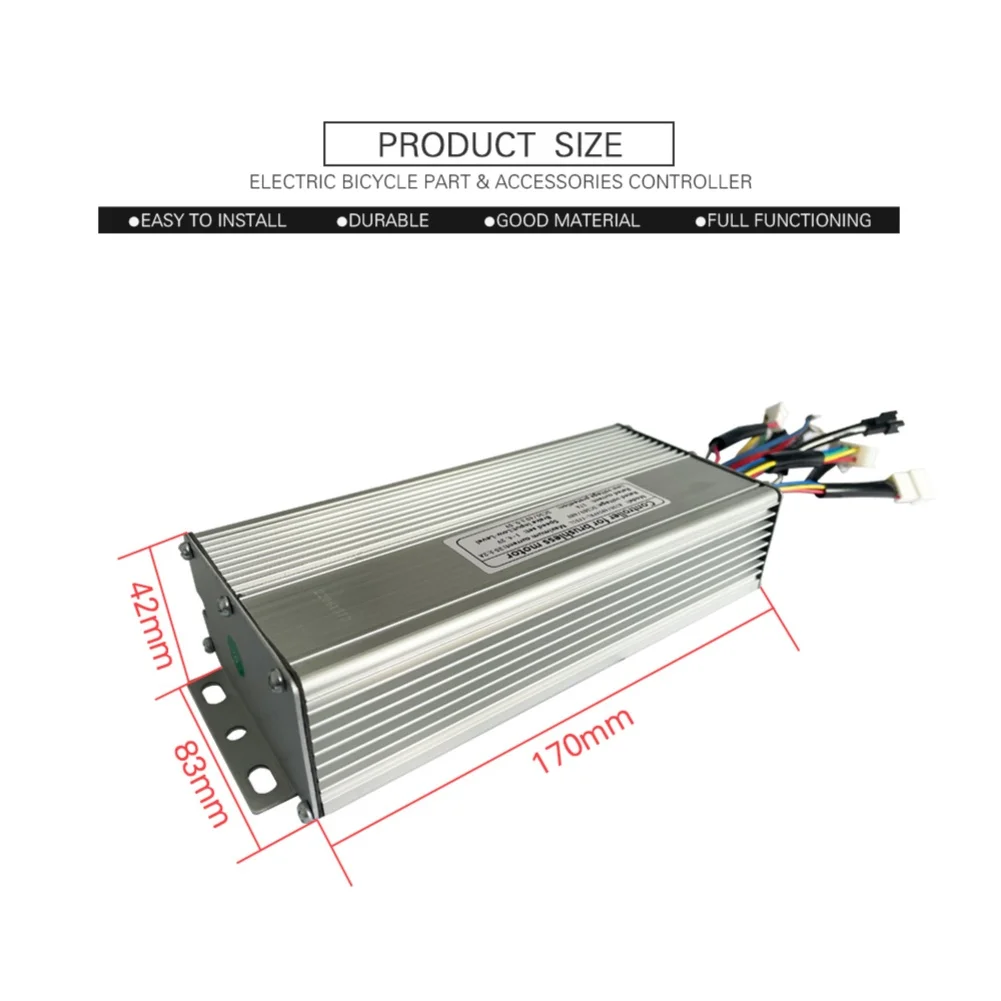 1pcs 36/48V Controller For KT-30A Ebike Sinewave Controller With Lightline For 1000W Motor Scooter Parts & Accessories