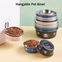 Hangable Thickened Pet Cat Dog Food Bowl Stainless Steel Cat Bowl Water Food Feeding Bowl Anti-Slip Wholesale Pet Supplies