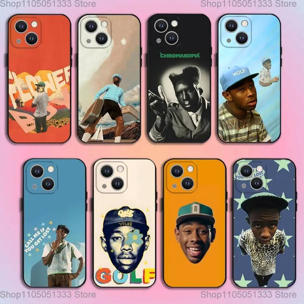 

Rapper T-Tylers The Creator Phone Case For iPhone 16,15,14,13,12,11,Pro,XS,Max,XR,Plus,E,SE4,Mini Black Soft Cover
