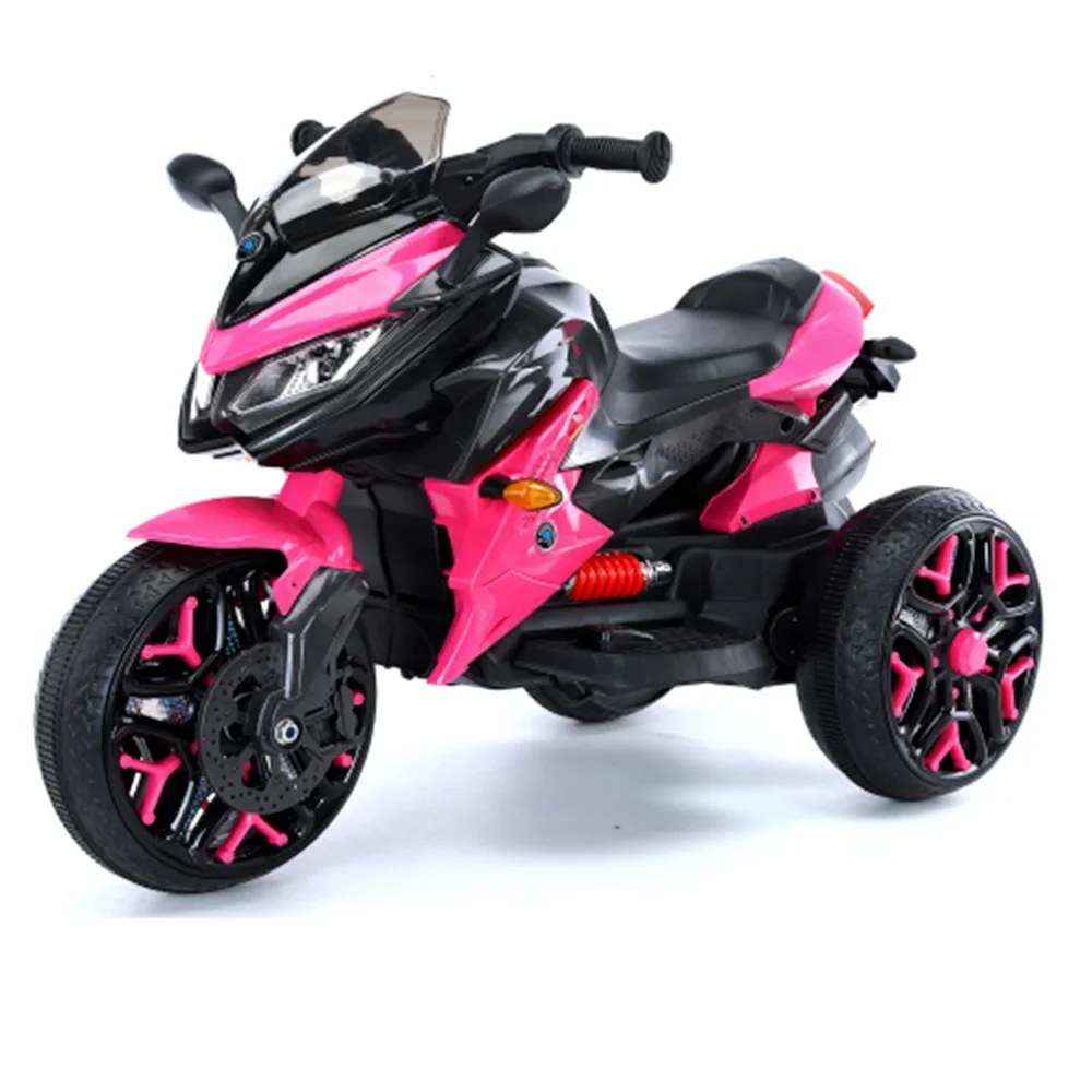 

Kids Motorcycle Ride-On Motorcycle 3-Wheels Battery Powered Motorbike MUSIC MP3 Rechargeable 12 V kids PU seat Training Wheels