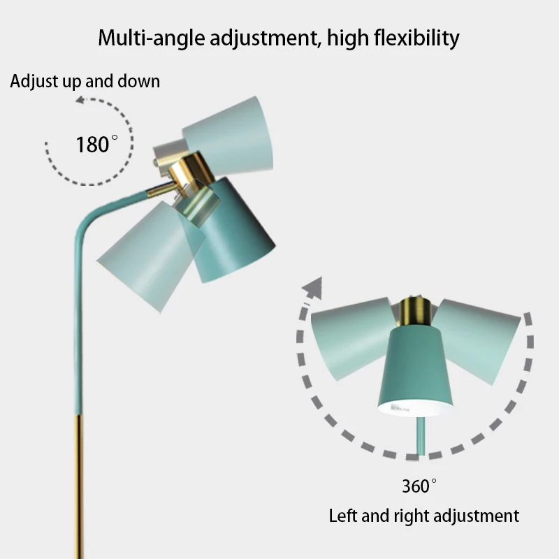 Imagem -05 - Canto Ajustável Lâmpada Led Standing Studio Retro Tripé Luz Cabeça de Leitura Simples Modern Floor Lamp
