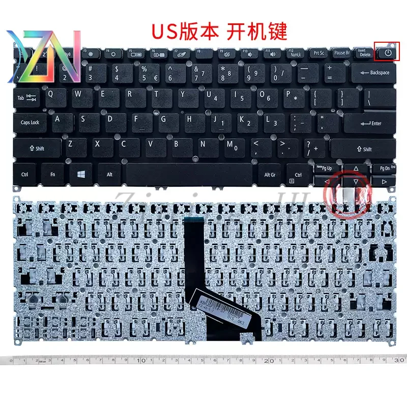 Model N20H4 keyboard is suitable for Acer TravelMate TMX45, TMP414-51G, P614 (machine codes: N18P6, N19H3)with power key
