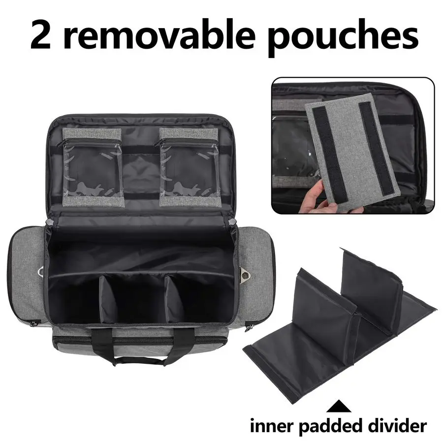 Borsa medica professionale, borsa di pronto soccorso, borsa vuota per traumi di risposta alle emergenze con divisori interni e fondo antigraffio,