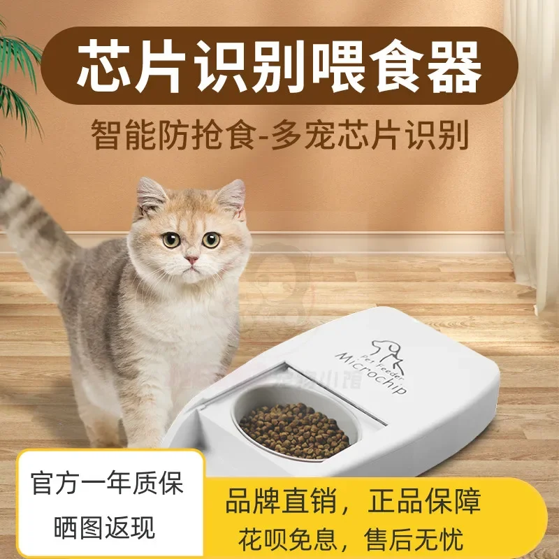 Intelligent Chip Recognition Induction Timing Automatic Feeder Switch Cover Wet Food Preservation Pet Bowl Insect Proof