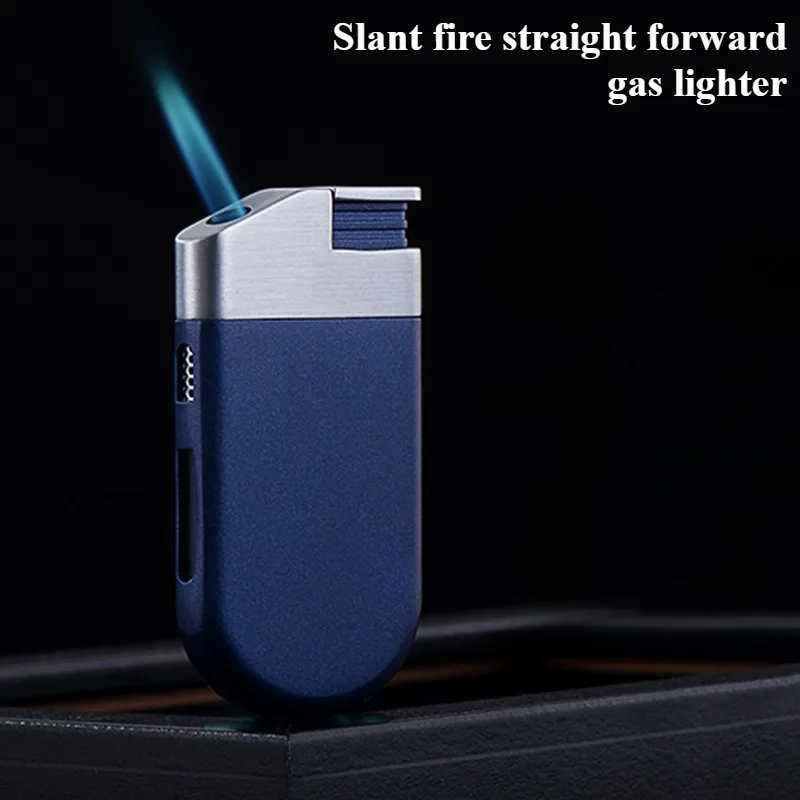 Creative Gas Lighter Slant fire straight forward High Flame Smoking Accessories and Windproof butane torch Cigarette Lighters