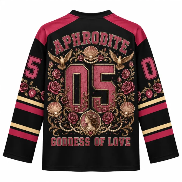 Greek Mythology Aphrodite Goddess Retro Rose Shell Dove 3D Printed Long Sleeve V-Neck Unisex Streetwear  Pullover Tops