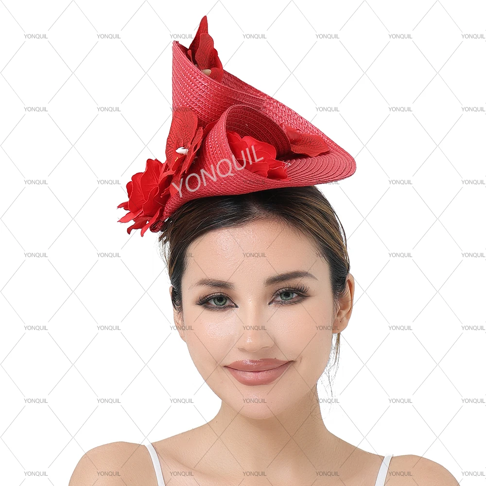 

Fascinator Lady Fascinator with flowers Wedding Big Millinery Vintage Headwear Elegant Ladies Fedora Church Bridal Headdress