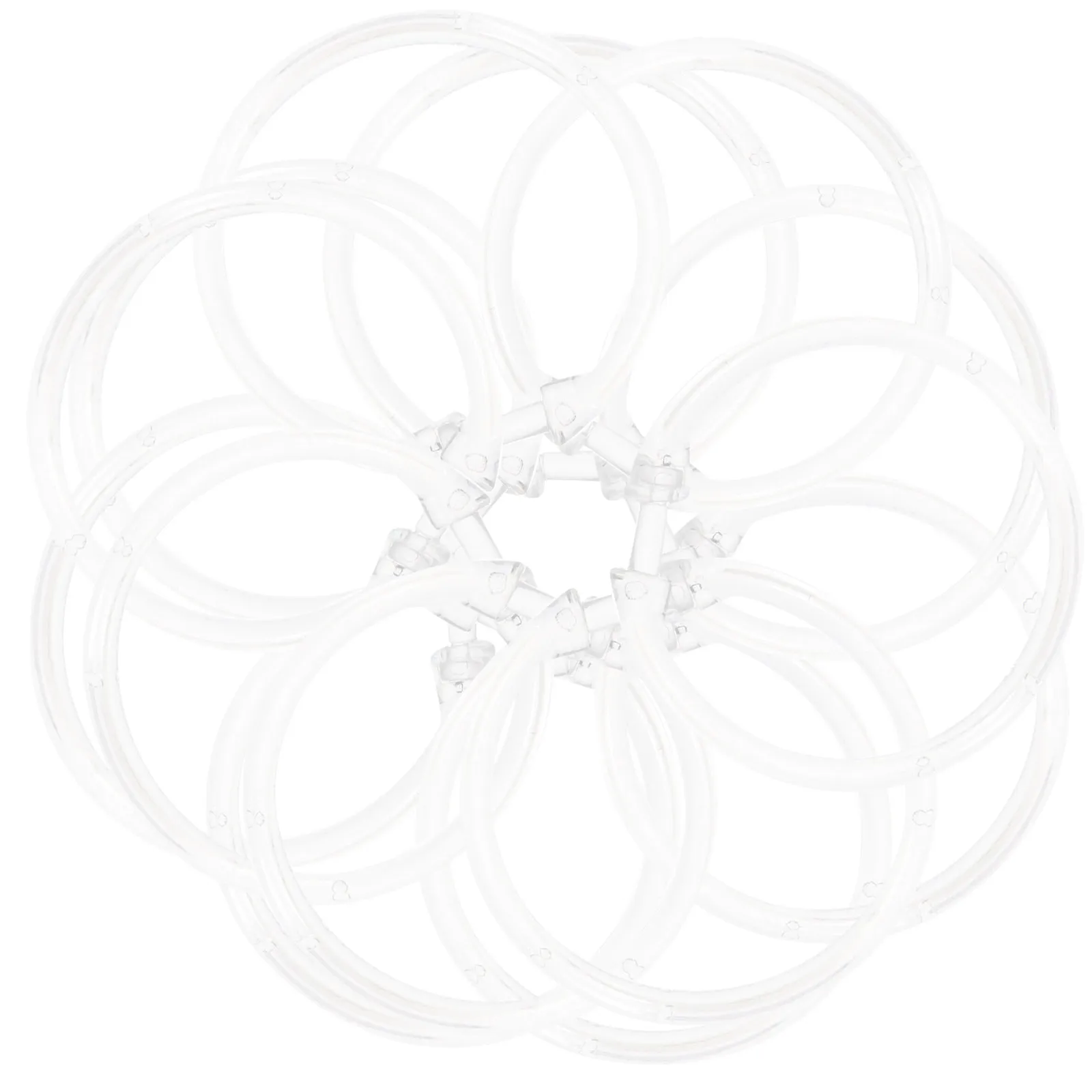24Pcs Acrylic Shower Curtain Hanging Rings Roman Rod Round Thick Sturdy Smooth Sliding Shower Hooks