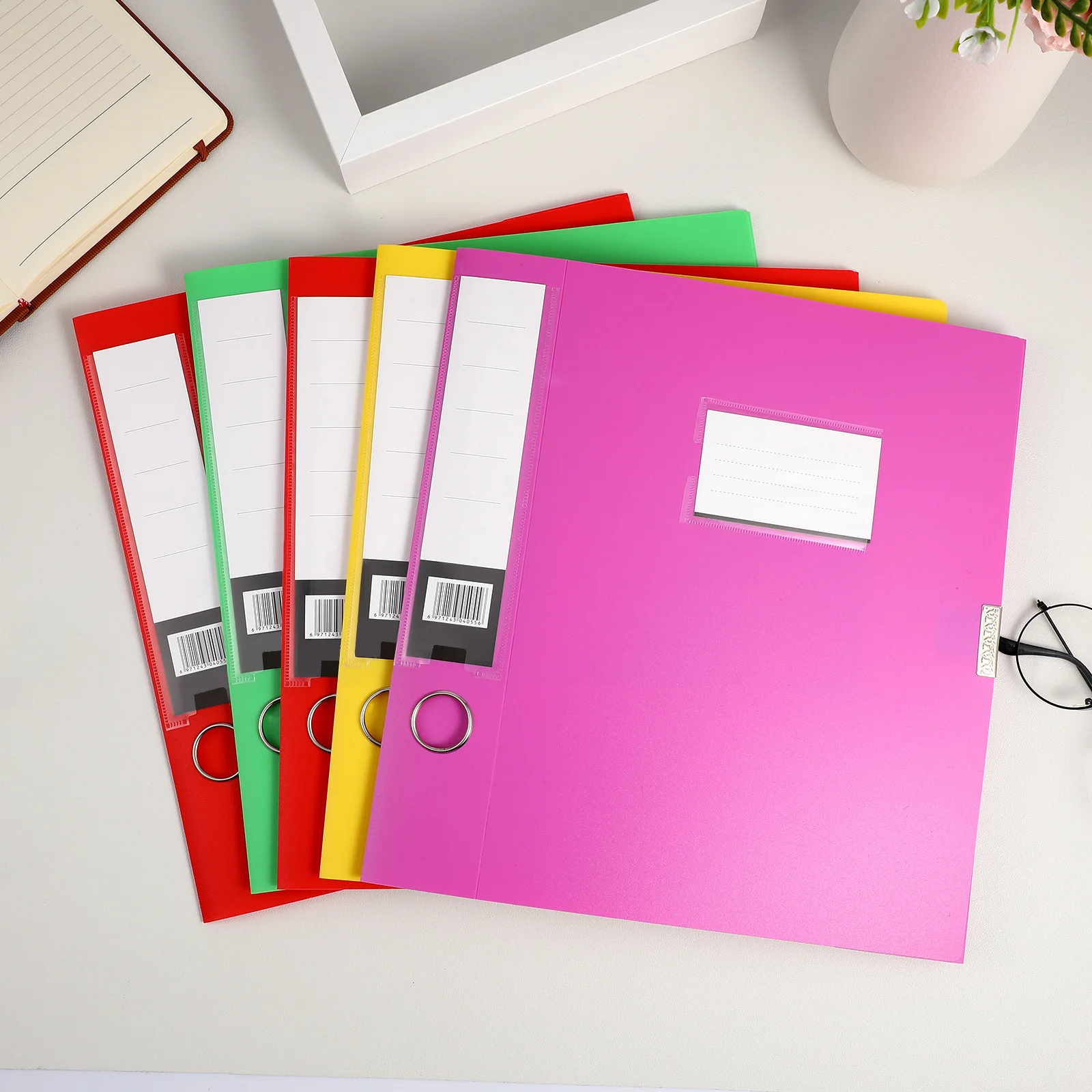 5 pcs File Box Organizers Plastic Folding Document Storage Boxes For Office School Home Use File Storage Holders