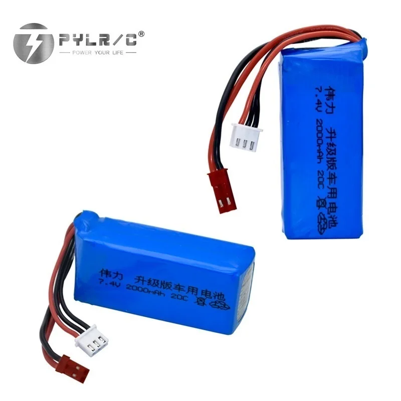 7.4V 2000mAh Rechargeable Battery 20c For A949 A959-B A969 A979-B K929-B Remote Control car 2s 7.4v LiPo Battery For Wltoys Car