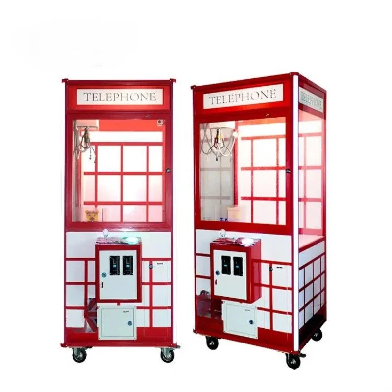 

Phone booth emulator toy claw game coin push operation arcade crane