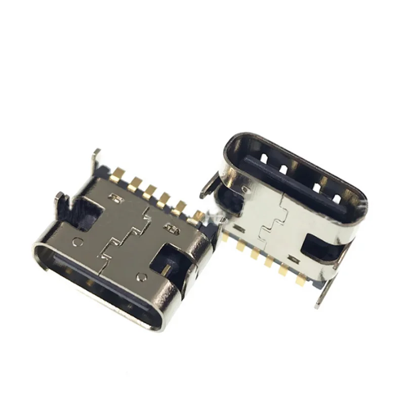 Factory direct sales TYPE-C-6PIN Fast charging chassis TYPE-C charging interface USB 3.1 high current chassis