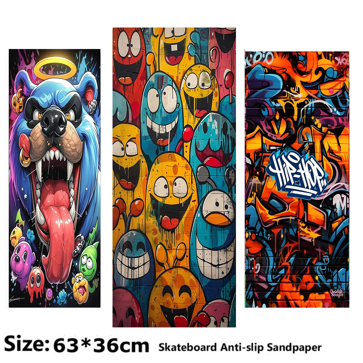 

Blue Angel Bear Pattern Electric Scooter Anti-slip Sticker Sandpaper Skateboard Grip Tape Sheet 63*36cm