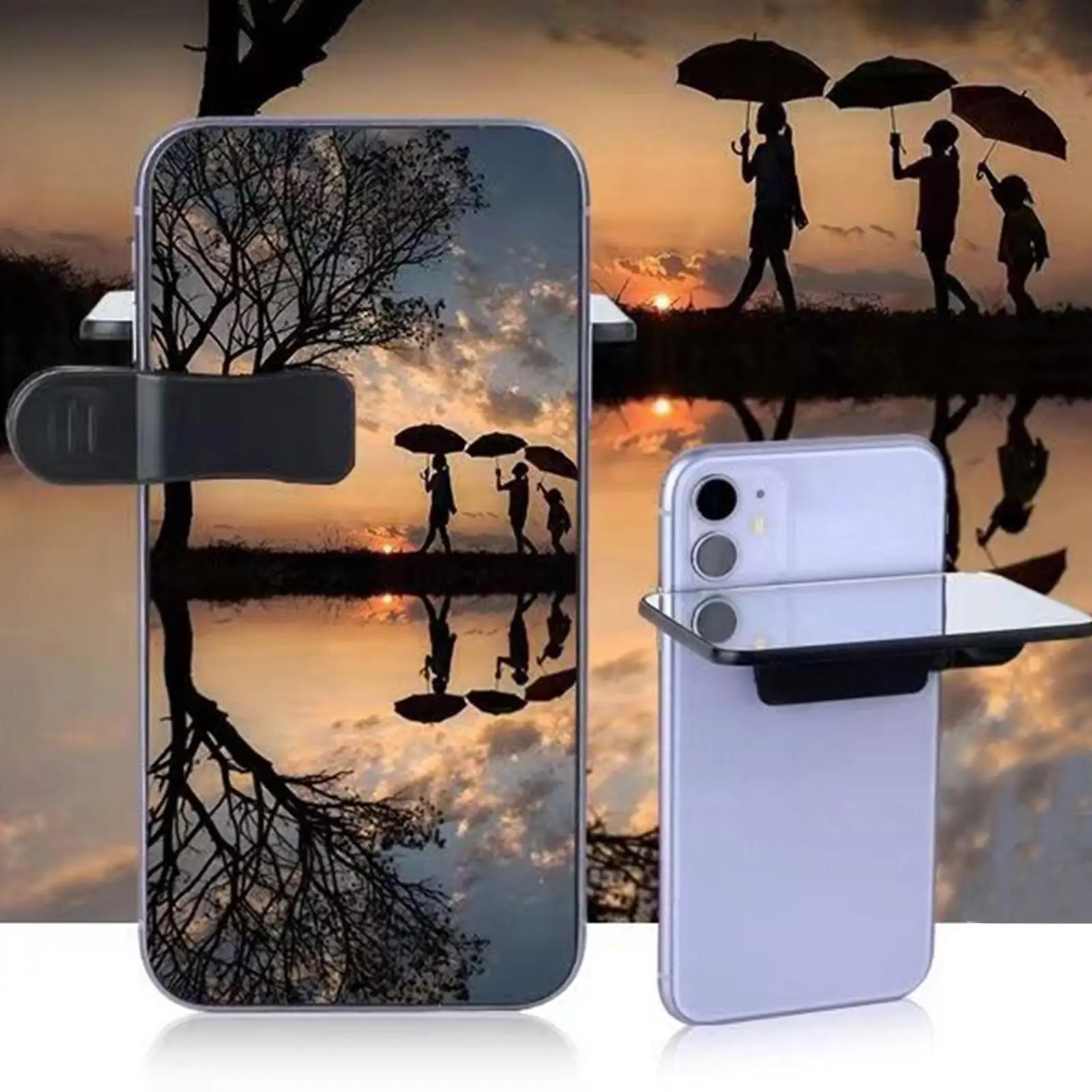 Mirror Effect Lens For Phone Camera Cell Phone Mirror Reflection HD Lens Rotatable Cellphone Accessories For Tech Savvy Users