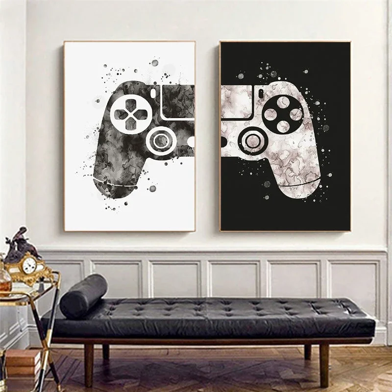 Gaming Room Canvas Paintings Gamepad Decoration Bedroom Posters and Prints Wall Art Pictures Gamer Gift for Boys Children Room
