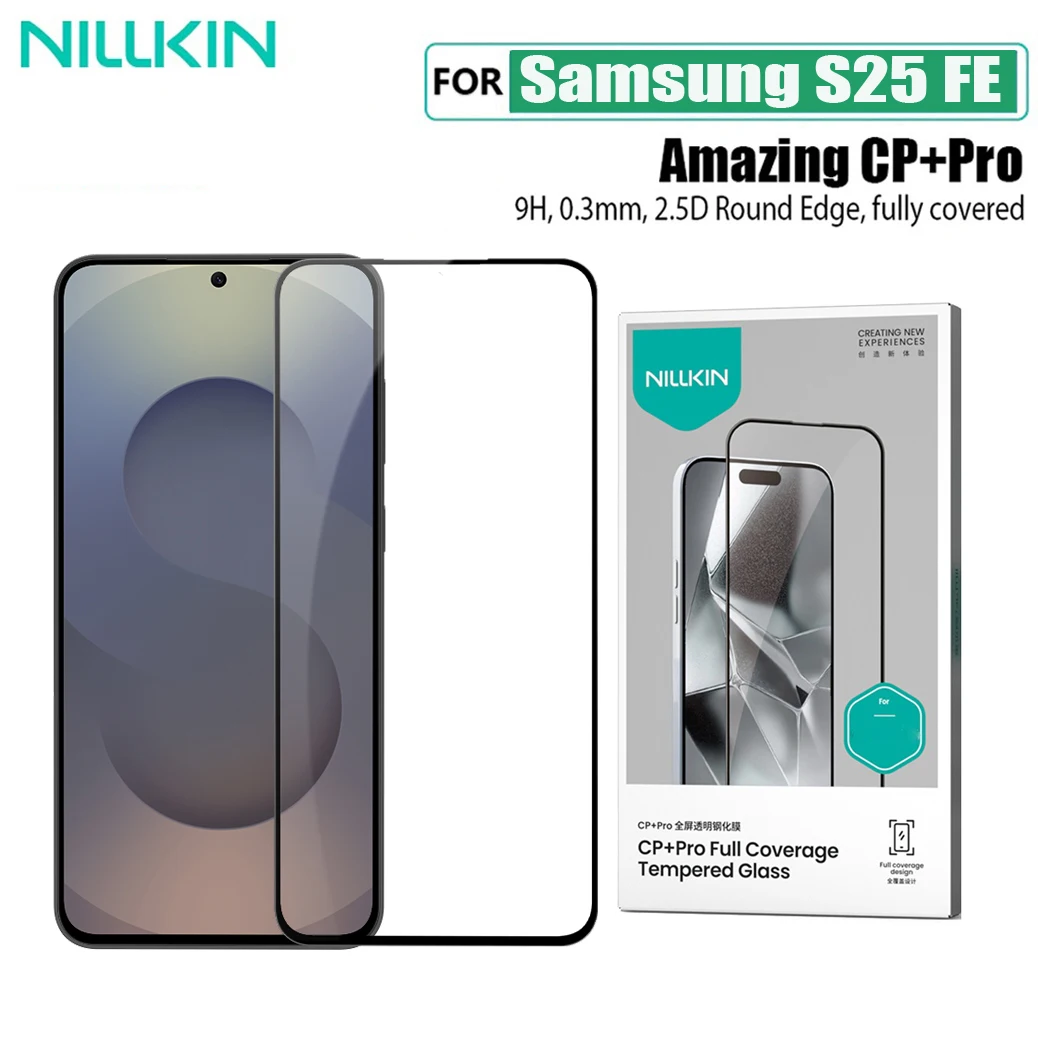 

Nillkin для Samsung Galaxy S25 FE закаленное стекло CP + PRO противовзрывная защита экрана 2,5D 9H с полным покрытием для Samsung S25 FE