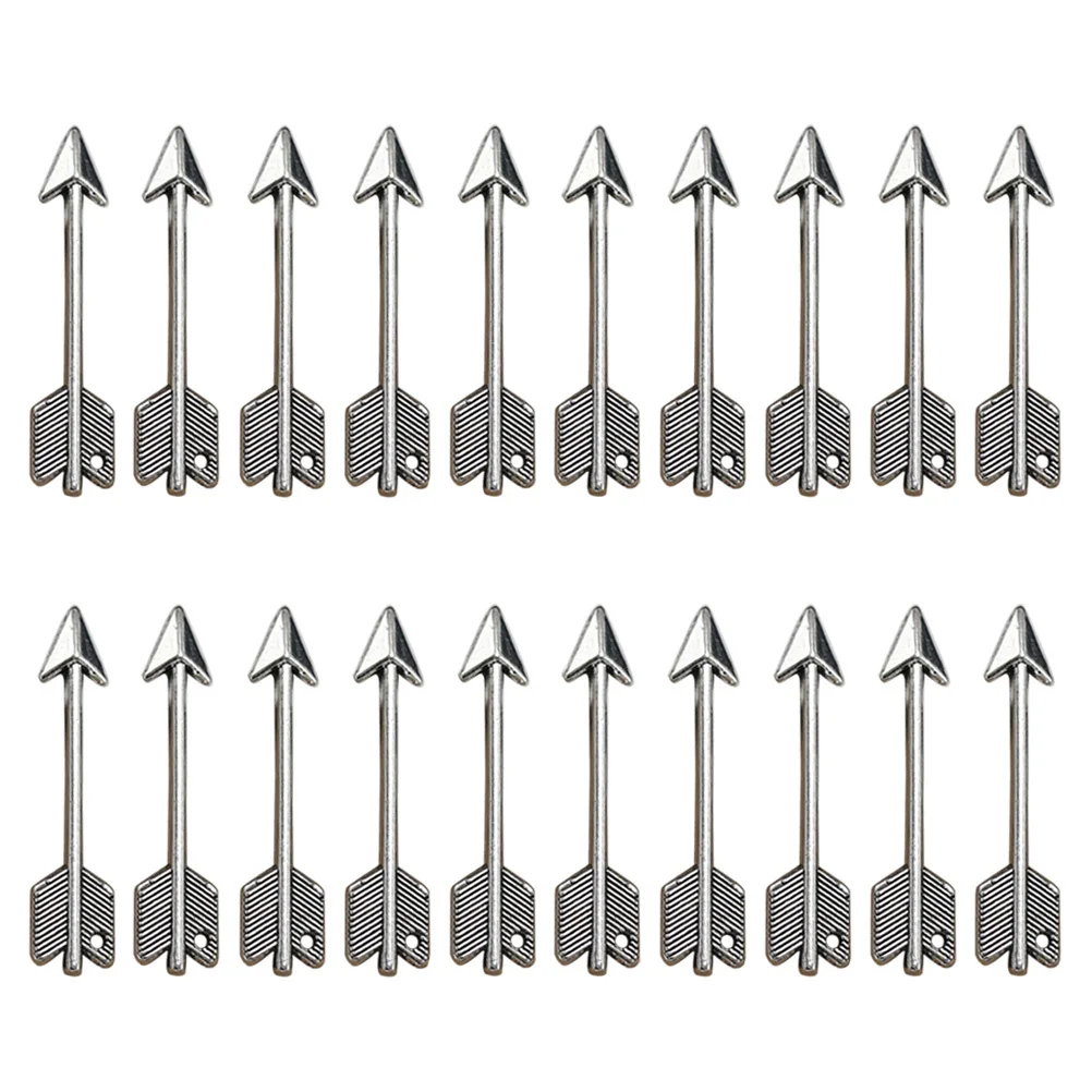 

20 Pcs Arrow Pendant Ornaments Earring Charms Handmade Alloy DIY Jewelry Making Pendants Zinc