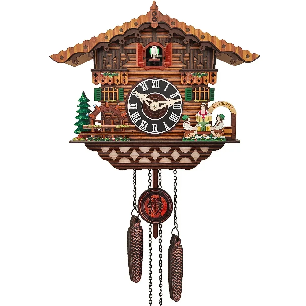 

Vintage Cuckoo Wall Clock Wood Pendulum Clock Creative Modern Watch Silent Clocks Wall Home Decor Living Room Decoration Giff