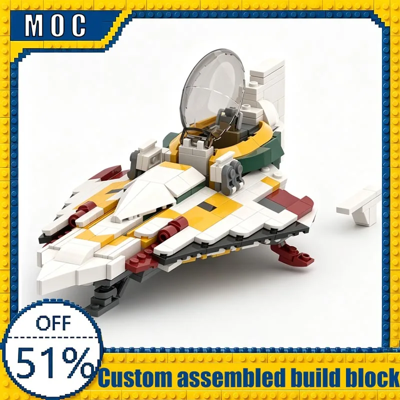 

485PCS Creative Secondary Delta-7B Aethersprite-Class Interceptor Model Custom Building Blocks DIY Assembly Toy Birthday Gifts