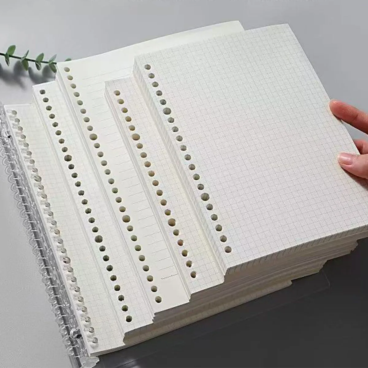 A4 size grid loose leaf binding paper supplementary paper, personal diary organizing paper, notebook, planner (60 sheets/book)