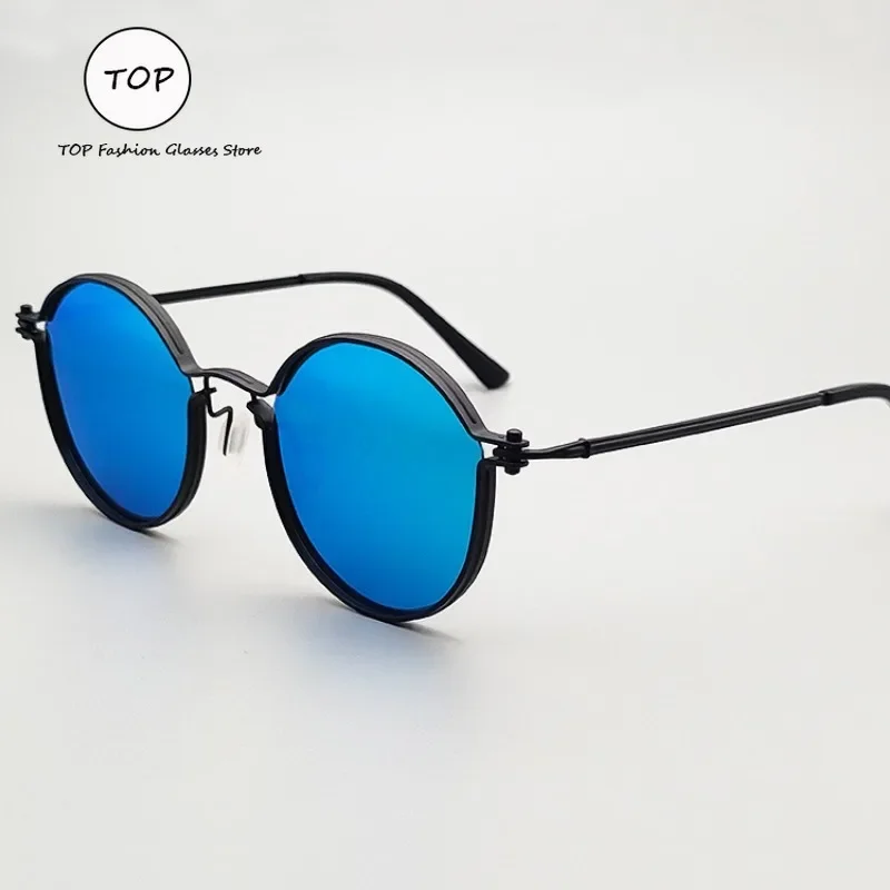 Autumn New Anti-UV Anti-high Beam Anti-vertigo Men and Women Universal Personality Trend Fashion Pure Titanium Sunglasses