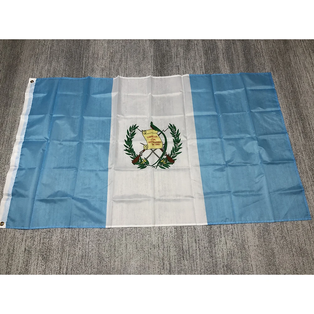 Guatemala flag 90x150cm 3x5fts double penetration 100% Polyester hanging banner Guatemala National Flag for home decoration