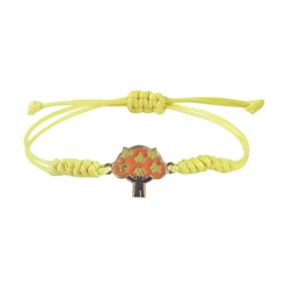 Stackable Layering Bracelet Adjustable Wristband for Men Women Halloween Braided Bracelet with Alloy Pumpkin Charm for Women