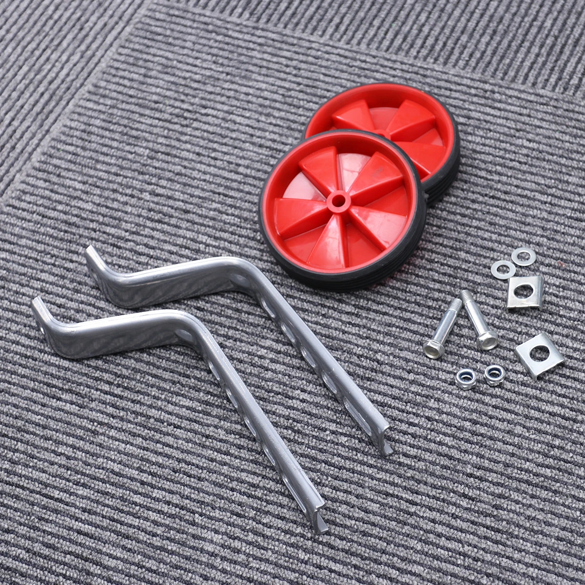 

12-20 Inch Universal Porous Training Wheels Steel Auxiliary Balance Wheels Kids Bike Stabilizer Accessories Red
