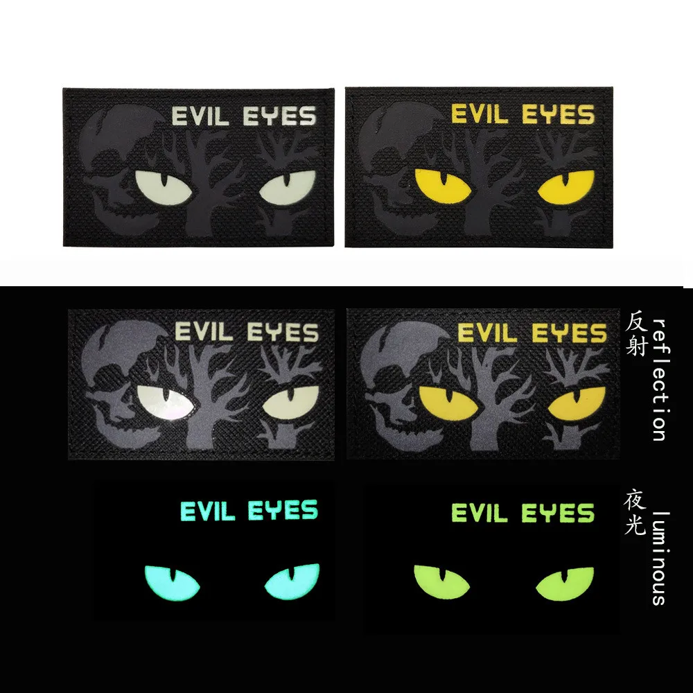 Eagle eye Night Tactical toppe riflettenti animali adesivi tattici personalizzati zaino accessori per abbigliamento Fun Glow Patch