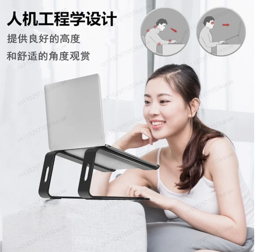 

Ergonomic Aluminum Laptop Stand: Height Adjustable with Overhead Design for Desk Storage