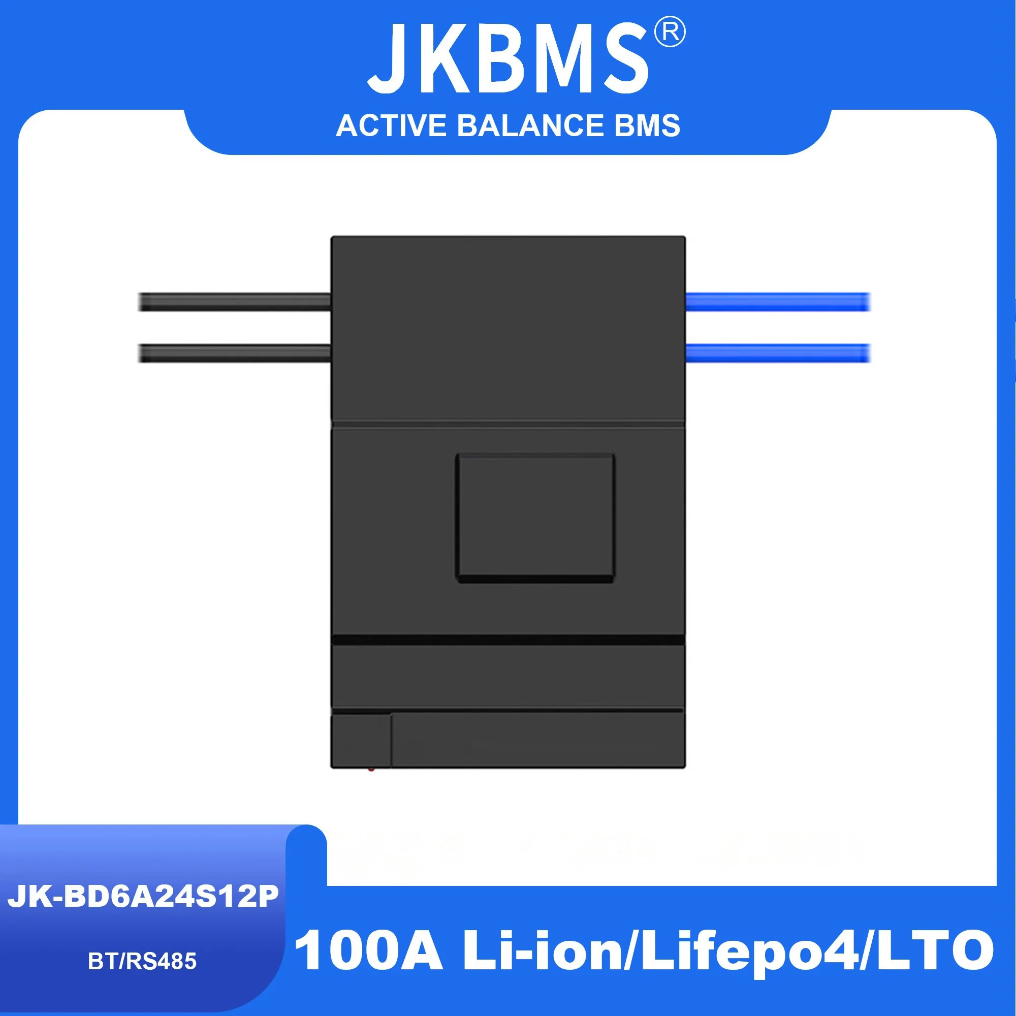 Bateria ativa esperta da placa LTO do equilíbrio de JKBMS, Li-íon LiFePO4, 120Ah, 8S, 10S, 12S, 13S, 14S, 15S, 16S, 20S, 21S, 24S, BD6A24S12P