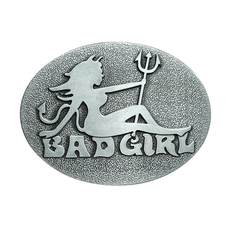 

Zinc alloy personalized girl belt buckle with western style and European flair