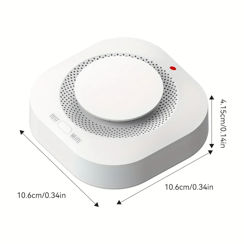 XUK WiFi Smart Smoke Alarm with App Alerts,Low Power Consumption,Battery-Powered(Batteries Not Included),Smoke Alarms For Home